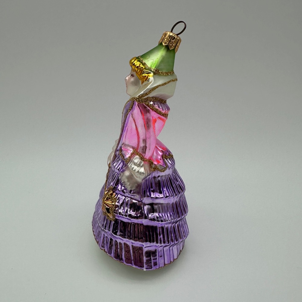 Vintage Blown Glass Cinderella Fairy Godmother Christmas Ornament Kurt Adler - Picture 7 of 11